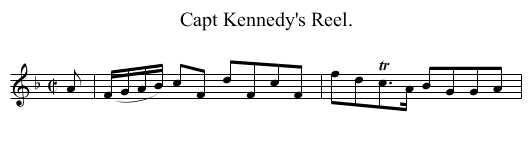 Capt Kennedy's Reel. - staff notation