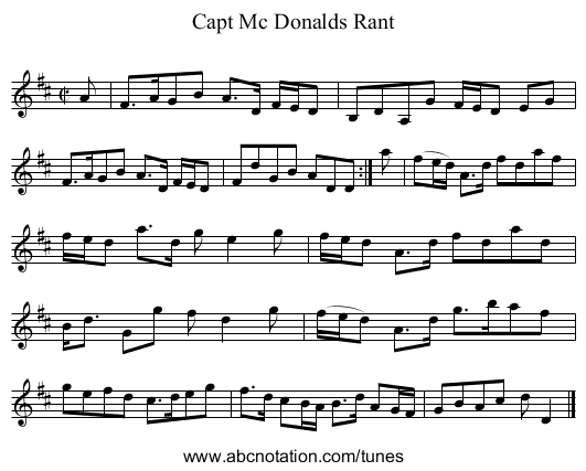 Capt Mc Donalds Rant - staff notation