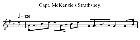 Capt. McKenzie's Strathspey. - staff notation