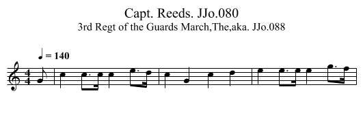 Capt. Reeds. JJo.080 - staff notation