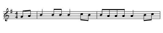 Captain and His Whiskers - staff notation