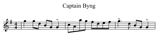 Captain Byng - staff notation