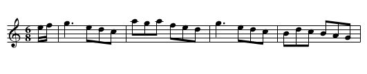 Captain Campbell (of Lochnell's) Reel - staff notation