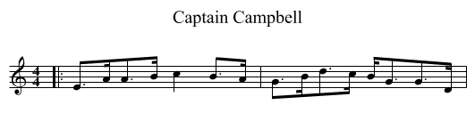 Captain Campbell - staff notation