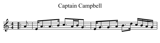 Captain Campbell - staff notation