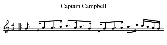 Captain Campbell - staff notation