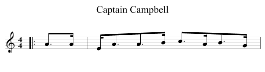 Captain Campbell - staff notation