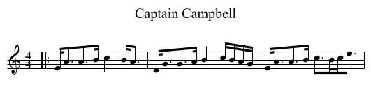 Captain Campbell - staff notation