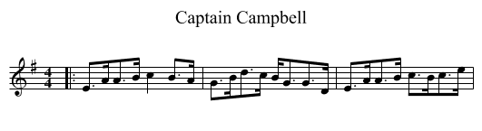 Captain Campbell - staff notation