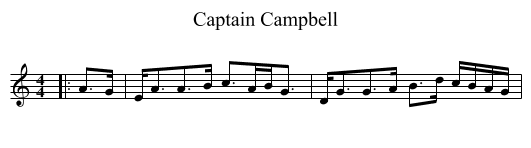 Captain Campbell - staff notation