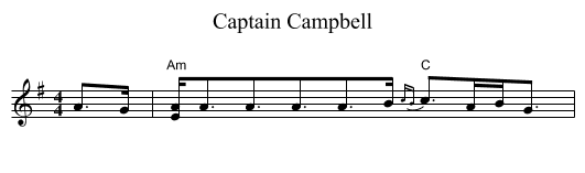 Captain Campbell - staff notation