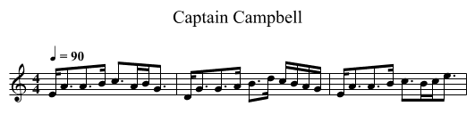 Captain Campbell - staff notation