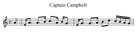 Captain Campbell - staff notation