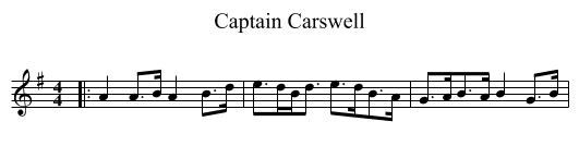 Captain Carswell - staff notation