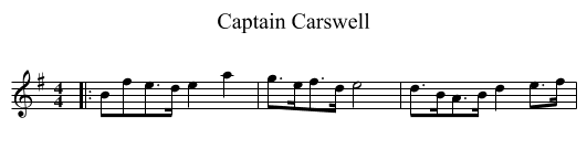 Captain Carswell - staff notation