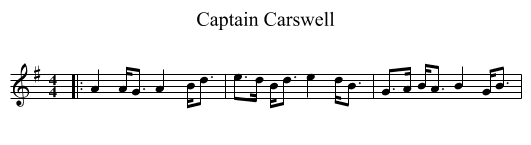 Captain Carswell - staff notation