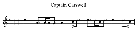 Captain Carswell - staff notation
