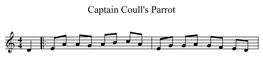 Captain Coull's Parrot - staff notation