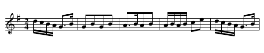 Captain Hawker's Favorite - staff notation