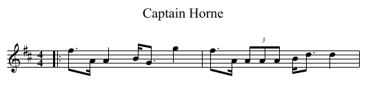 Captain Horne - staff notation