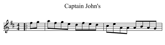 Captain John's - staff notation