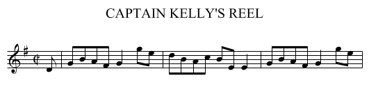 CAPTAIN KELLY'S REEL - staff notation
