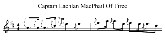 Captain Lachlan MacPhail Of Tiree - staff notation