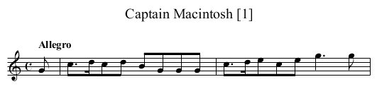 Captain Macintosh [1] - staff notation