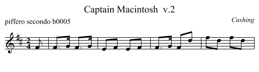 Captain Macintosh  v.2 - staff notation
