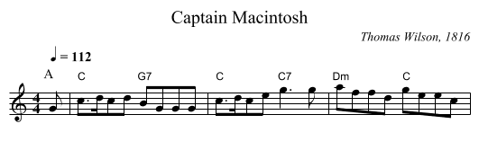 Captain Macintosh - staff notation