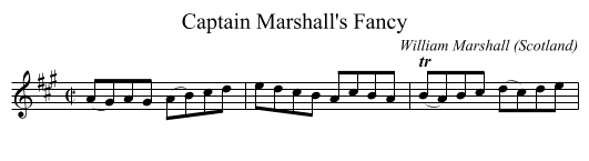 Captain Marshall's Fancy - staff notation