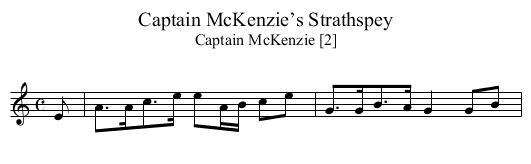 Captain McKenzie’s Strathspey - staff notation