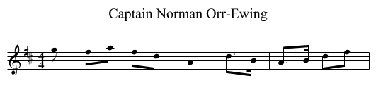 Captain Norman Orr-Ewing - staff notation