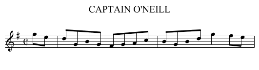 CAPTAIN O'NEILL - staff notation