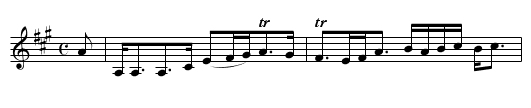 Captain Patrick McKenzie's Strathspey (standard tuning) - staff notation
