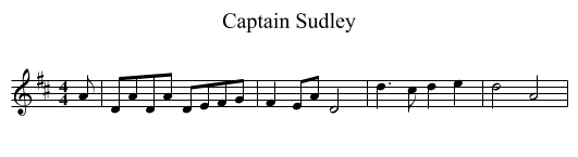 Captain Sudley - staff notation