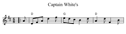 Captain White's - staff notation
