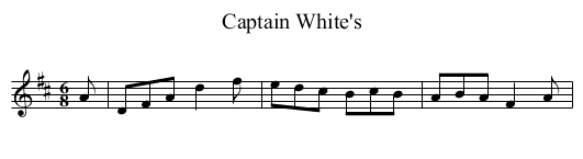 Captain White's - staff notation