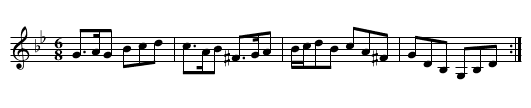 Capten Magan - staff notation