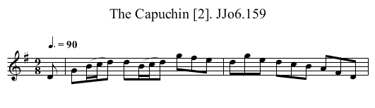 Capuchin [2]. JJo6.159, The - staff notation
