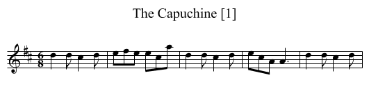 Capuchine [1], The - staff notation