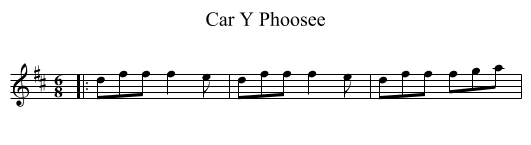 Car Y Phoosee - staff notation