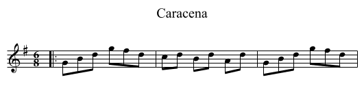 Caracena - staff notation