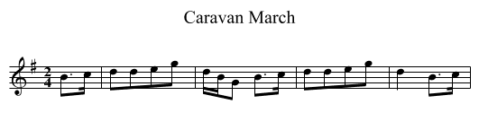 Caravan March - staff notation