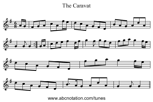 Caravat, The - staff notation