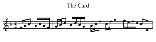 Card, The - staff notation