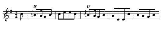 Cardinal, The - staff notation