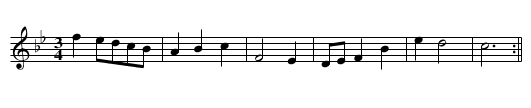 Carey's Minuet - staff notation