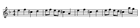 Carl XIIs marsch vid Narva - staff notation