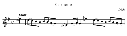 Carlione - staff notation